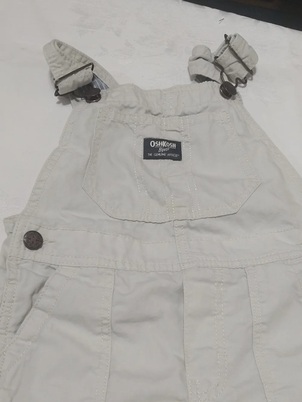 BOYS Light Beige Cargo Overalls - Adjustable Straps